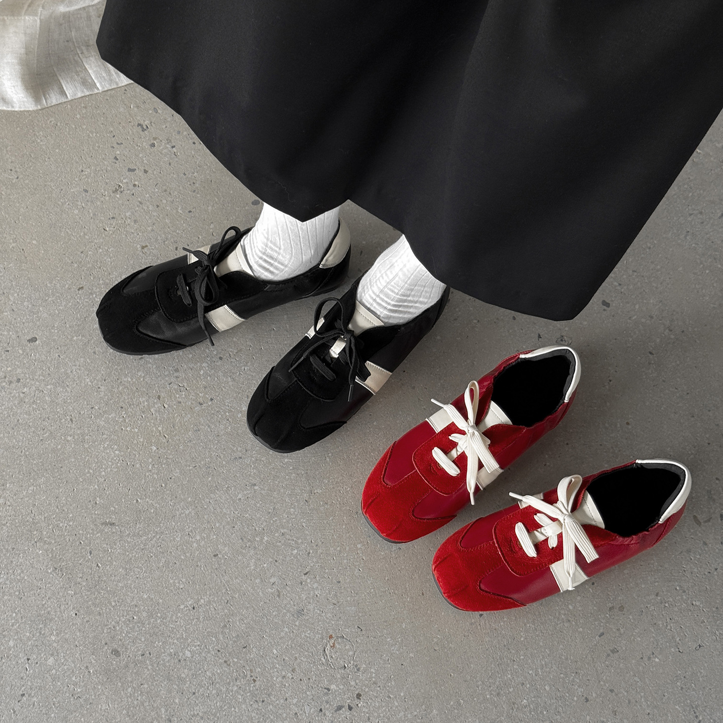 2025新款真皮芭蕾风单鞋女超软羊皮软底德训鞋不累脚配裙子休闲鞋