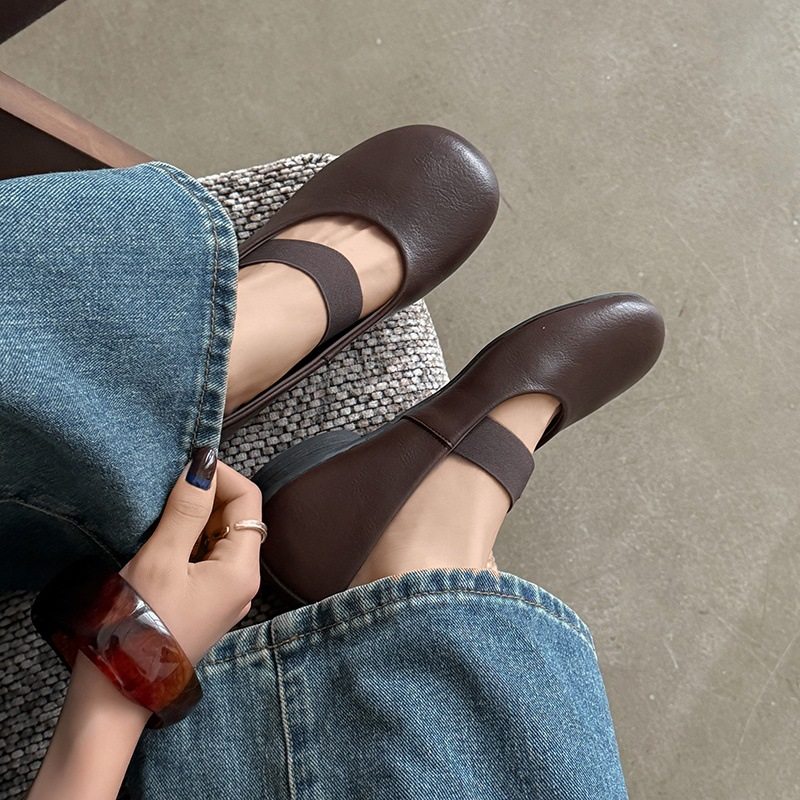 芭蕾舞鞋平底玛丽珍女2025秋季新款欧货松紧带甜美圆头一字带单鞋,居家布艺,居家婚庆拖鞋,淘宝优惠券,粉丝福利购,淘宝优惠卷