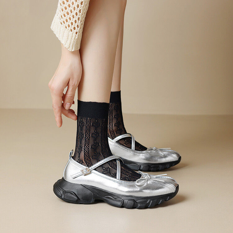 ~显腿细~2023春秋韩版休闲厚底坡跟单鞋淑女蝴蝶结交叉带玛丽珍鞋,居家布艺,居家婚庆拖鞋,淘宝优惠券,粉丝福利购,淘宝优惠卷