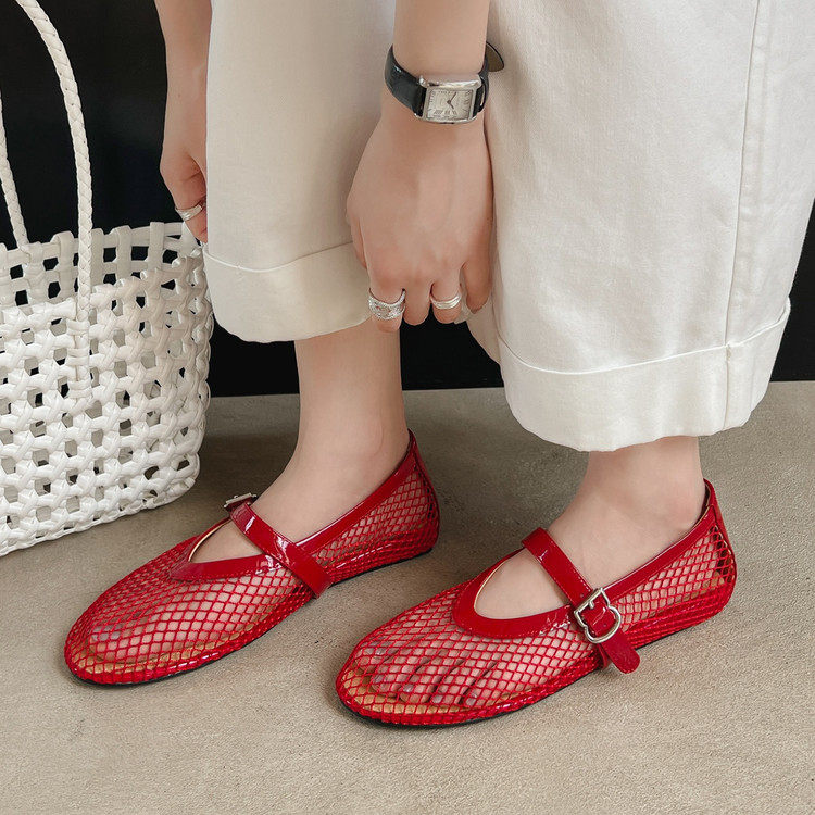 网面平底时装凉鞋女2025夏季满钻平底鞋镂空玛丽珍芭蕾舞鞋渔网鞋,运动/瑜伽/健身/球迷用品,广场舞鞋,淘宝优惠券,粉丝福利购,淘宝优惠卷