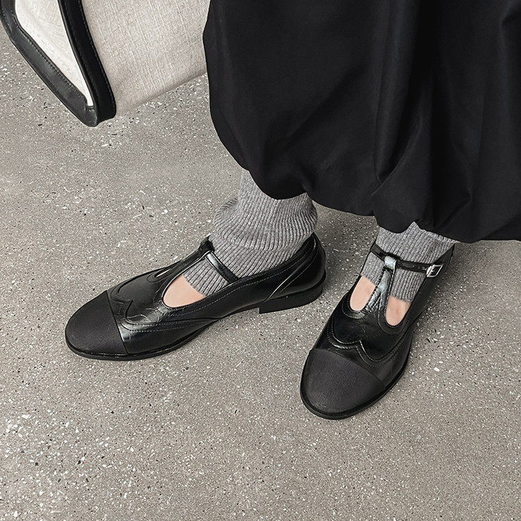 法式复古圆头低粗跟浅口丁字带玛丽珍单鞋女2025新款秋季拼接黑色,运动/瑜伽/健身/球迷用品,广场舞鞋,淘宝优惠券,粉丝福利购,淘宝优惠卷