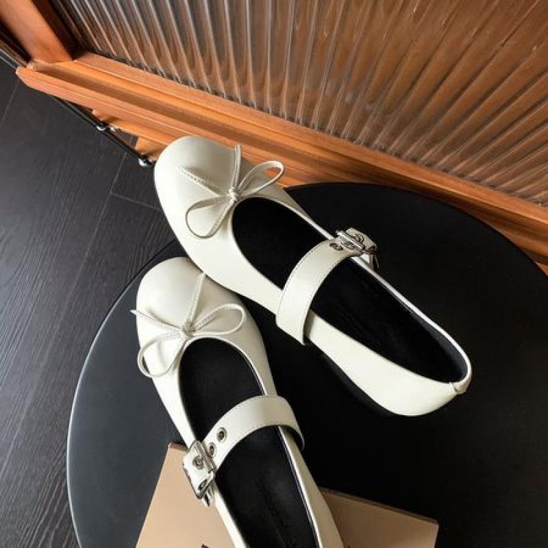 牛皮版~真皮蝴蝶结平底一字扣芭蕾舞单鞋女法式复古玛丽珍小皮鞋