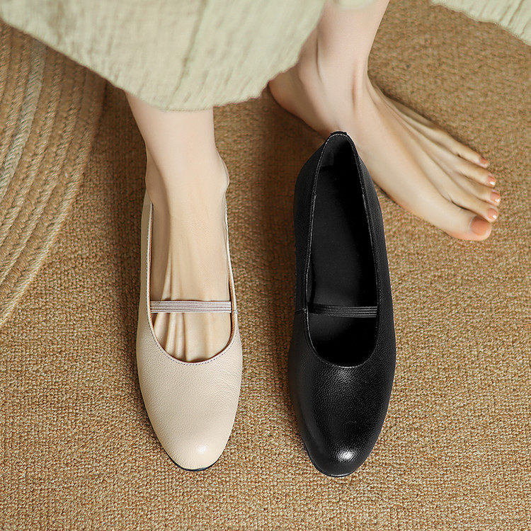 乖乖圆头平跟玛丽珍鞋女鞋2025春秋新款浅口舒适羊皮一脚蹬小单鞋,户外/登山/野营/旅行用品,登山鞋/徒步鞋,淘宝优惠券,粉丝福利购,淘宝优惠卷