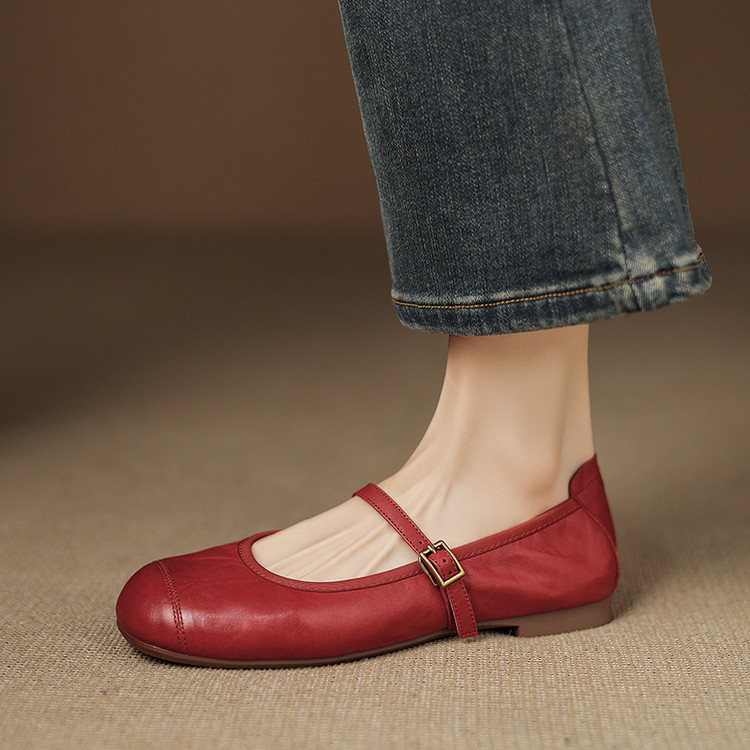 2025新款今年流行爆款女单鞋平底百搭软底舒适一字带芭蕾舞鞋女鞋