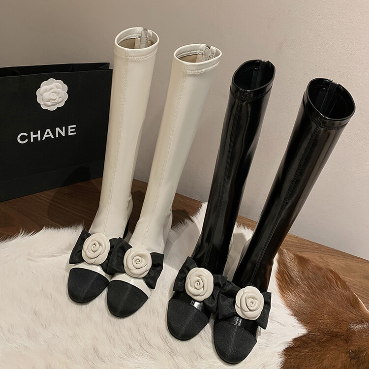 高跟靴子女长筒靴小个子高筒2023新款秋季显瘦长靴丝袜细跟小香风