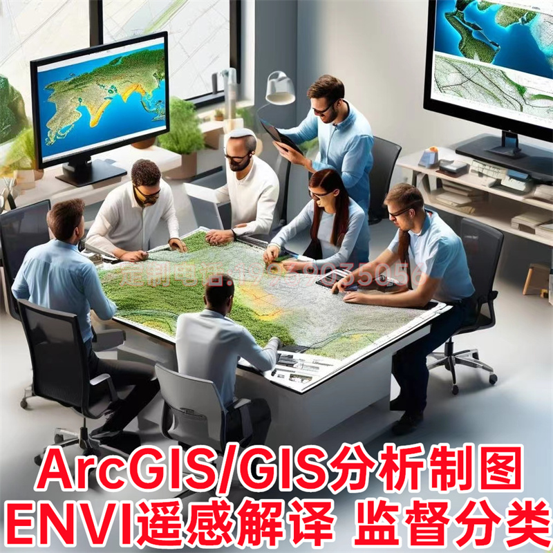 ENVI遥感解译GIS空间分析Arcgis作图代做CAD等高线地形图卫星地图 商务/设计服务 2D/3D绘图 原图主图