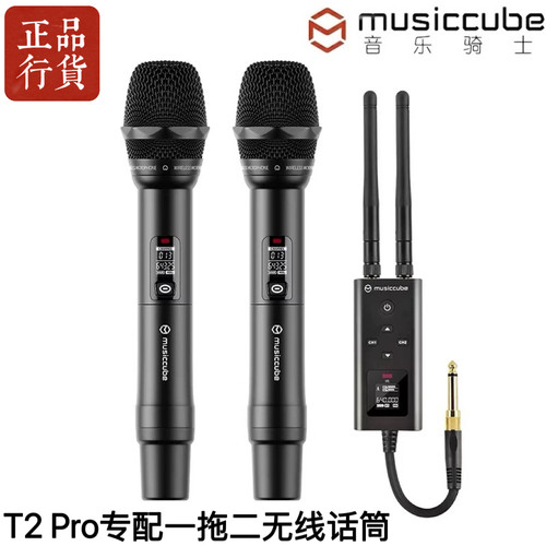 音乐骑士T2pro专配无线话筒G60一拖二U段舞台演出户外K唱歌麦克风