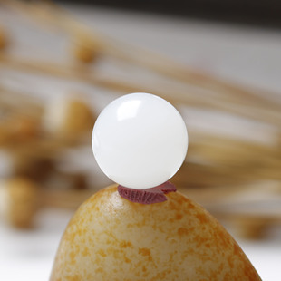 12mm在售云轩玉艺天然新疆和田玉籽料白玉圆珠单珠散珠配珠玉石