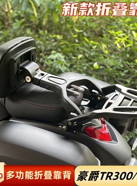 适用豪爵TR300巡航折叠靠背改装件货架tr300puls靠背靠腰折叠背靠