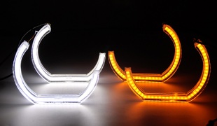 单色双色幻彩WRGB天使眼光圈 E32天使眼 水晶亚克力宝马E90 E30