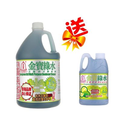 香港金宝金宝绿水拖地3.78L+1L金宝钟绿水地板清洁剂4合1