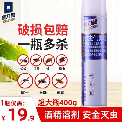 宝力杀杀虫气雾剂清香型400g家用蚊子蚂蚁苍蝇蟑螂喷雾剂正品包邮