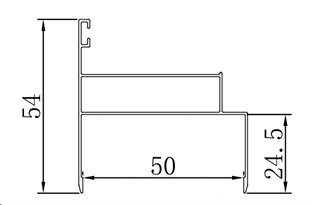 净化铝型材 50双门料铝型材 无尘车间边框夹芯彩钢板 50双门框u.