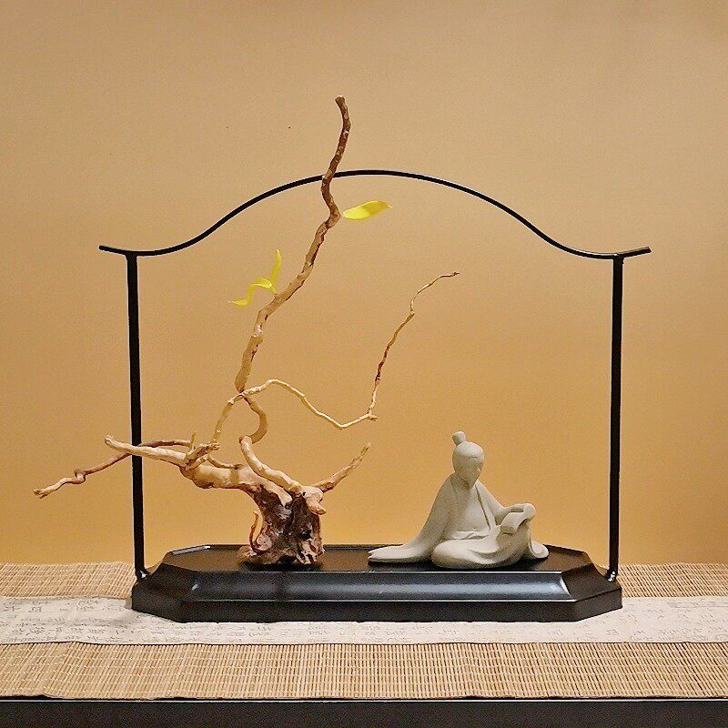 中式风客栈书房禅意金属工艺品