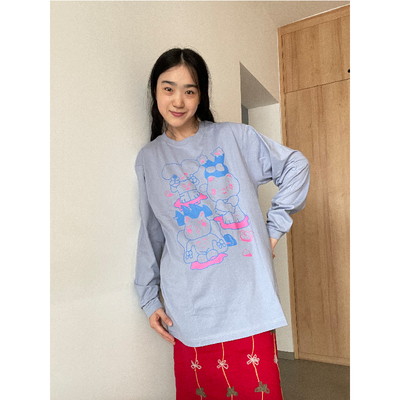 曼斯特物种象仔小乖小蝶长袖T恤