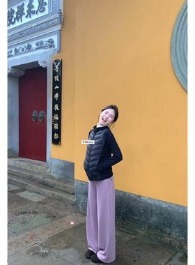 METWO 2024冬季新款显瘦羽绒服女款收腰修身短款长袖上衣外套保暖