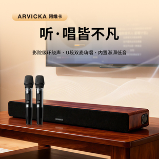 阿维卡回音壁音响电视外接家用K歌客厅家庭影院投影仪蓝牙音箱