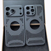 17pm适用15promax凯夫拉13pm手机壳Air碳纤维苹果iphone14pro个性 酷炫16pm轻薄防摔镂空散热保护套全包磁吸