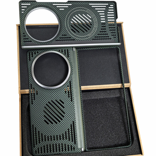 适用VivoXFold5 Fold3pro凯夫拉青松绿镂空手机壳碳纤维600D细纹磁吸轻薄防摔中轴保护套折叠高档外壳硬壳