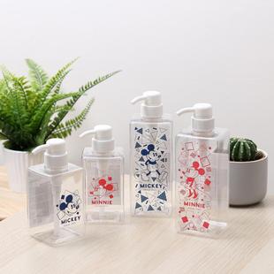 日本大创卡通按压式洗手液旅行分装瓶大容量洗发水乳液瓶400ml