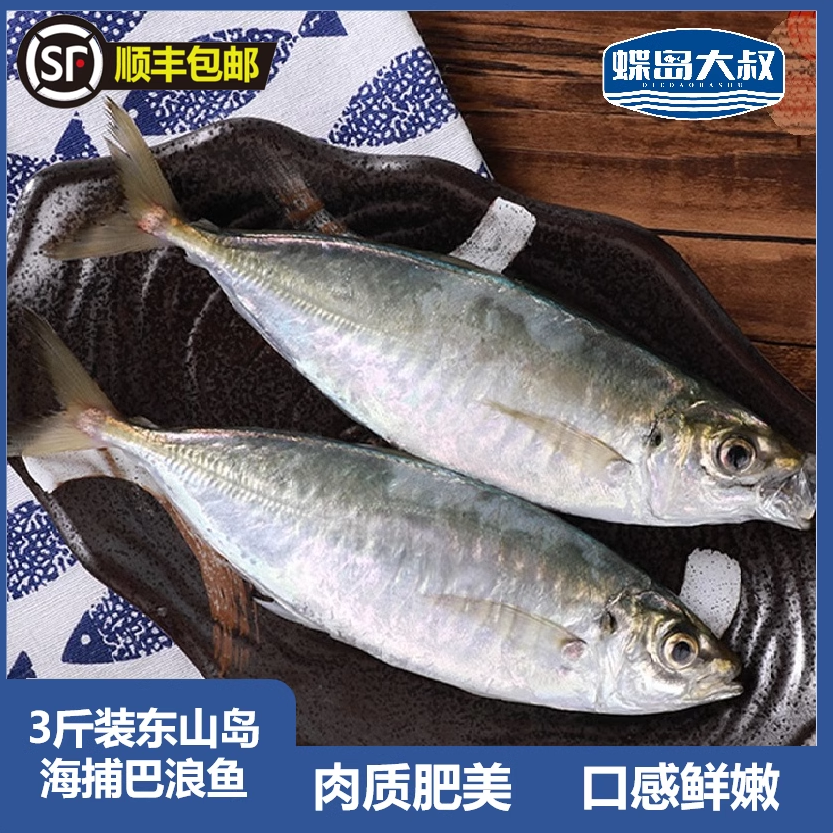 【3斤装】东山岛海捕巴浪鱼吧浪鱼蓝圆鲹竹荚鱼干煎盐焗冰衣20%