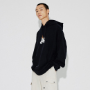 中国李宁时尚 B品 系列男女同款 秋冬休闲宽松印花连帽卫衣AWDT725