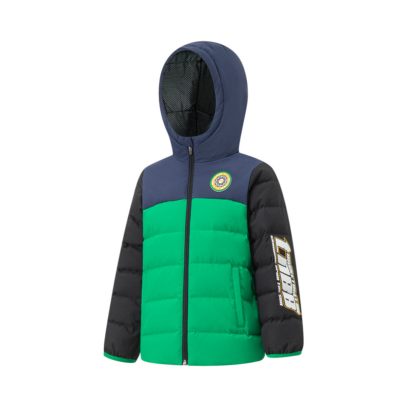李宁童装冬季舒适时尚百搭羽绒服连帽运动上衣YYMT067-B品