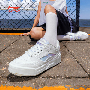 李宁篮球鞋女秋季篮球系列时尚透气防滑低帮篮球文化鞋ABCS108-1
