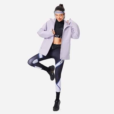 李宁健身系列女子加绒防泼水宽松三合一运动冲锋衣AWBU010-B品