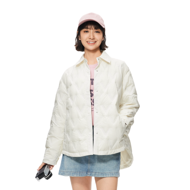 李宁运动生活系列女子保暖短羽绒服常规型休闲外套AYMU230-1-B品