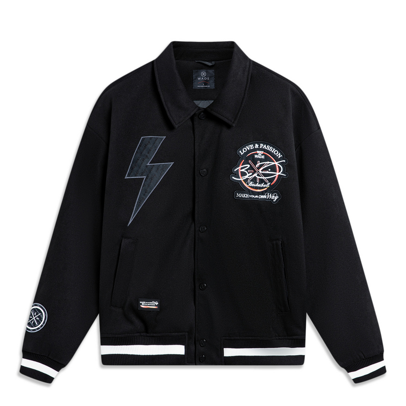 李宁2024春季新款韦德系列男子宽松舒适保暖休闲棉夹克AJMU005