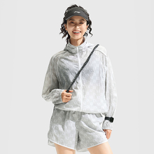 李宁健身系列女子时尚潮流运动风衣宽松型防晒服AFDU682-5-B品