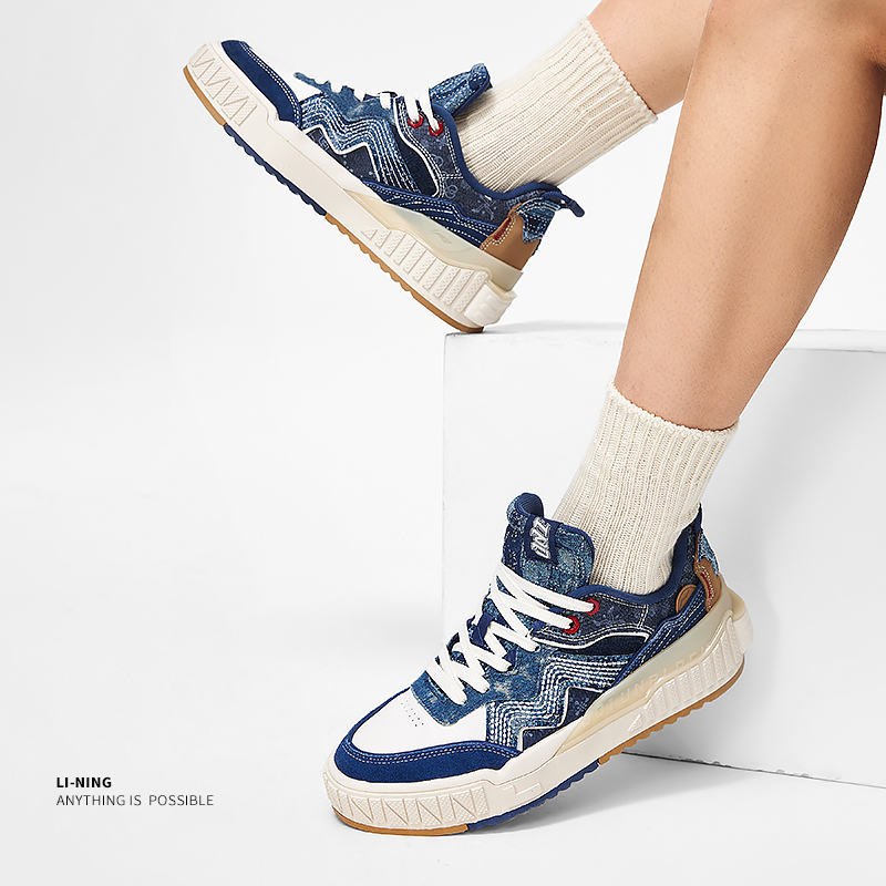 李宁休闲鞋男春季运动时尚系列经典休闲鞋AGCT085-1-B品