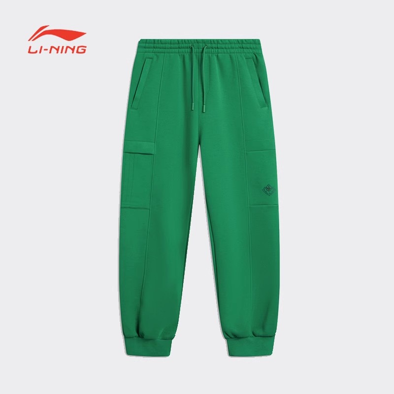 李宁卫裤男冬运动生活系列时尚舒适宽松休闲运动长裤AKLTD47--B品