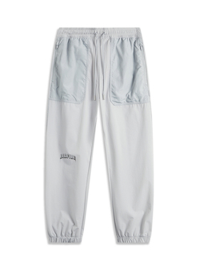 李宁运动裤男春季篮球系列透气百搭常规休闲运动长裤AYKU567--B品