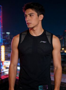Lining/李宁夏季男子透气凉爽舒适篮球比赛运动背心AAYT105-B品
