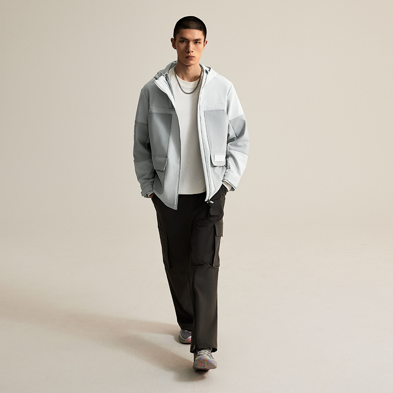 LI-NING/李宁男子韦德系列宽松舒适运动休闲外套AFDU571-B品