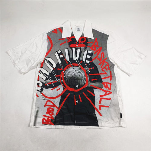 李宁男反伍BADFIVE系列夏季时尚宽松舒适透气休闲衬衫ASHU453-B品