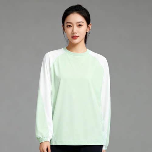李宁女子健身系列春夏户外运动休闲百搭长袖套头衫AAEV006
