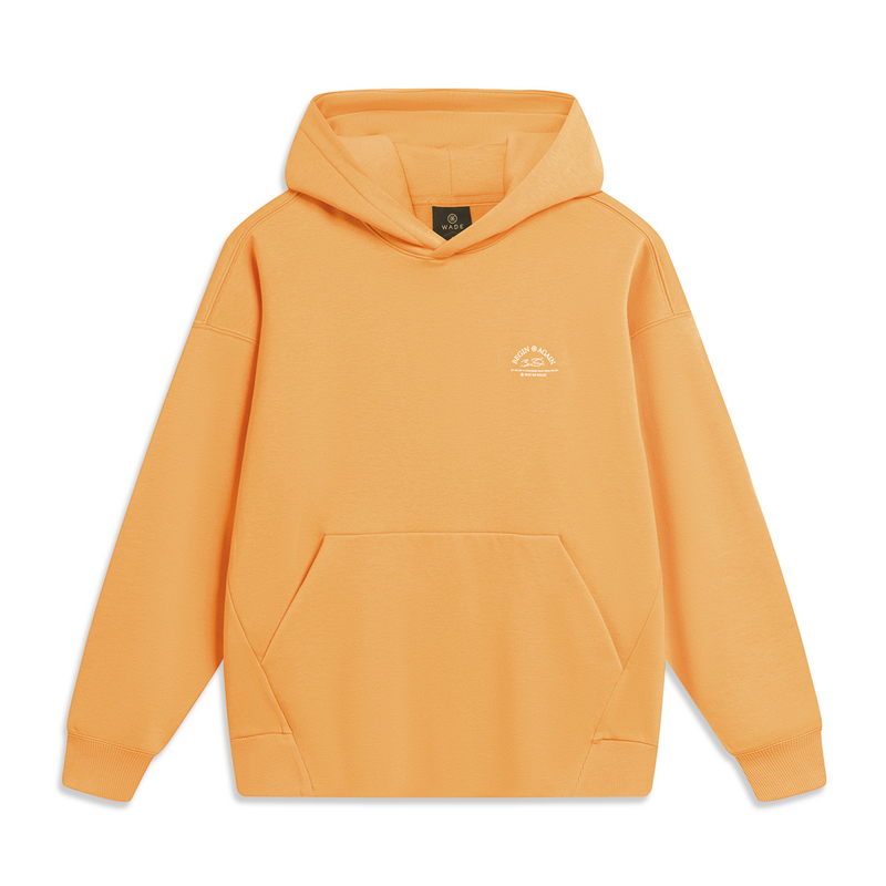 李宁韦德系列男加绒宽松套头连帽卫衣冬款保暖运动服AWDT943-B品
