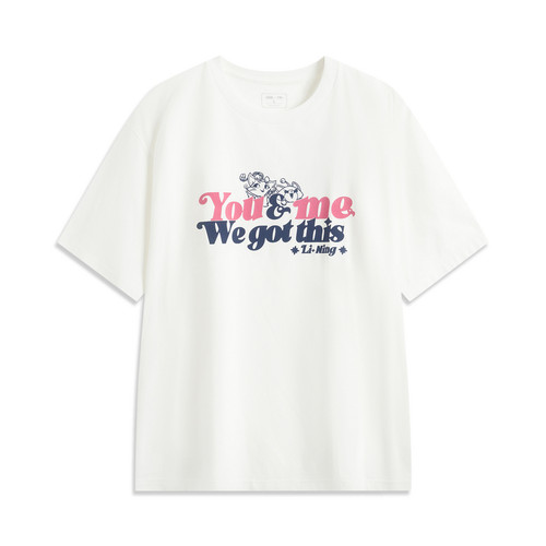 李宁X英雄联盟 You&me联名系列 悠米男女同款宽松T恤ATSV045-B品