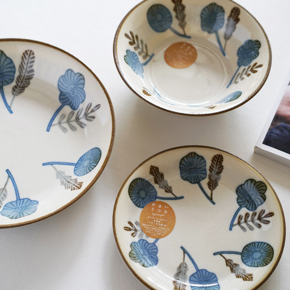 日本进口bisque日式复古餐盘超轻陶瓷餐具咖喱点心盘家用圆形深盘