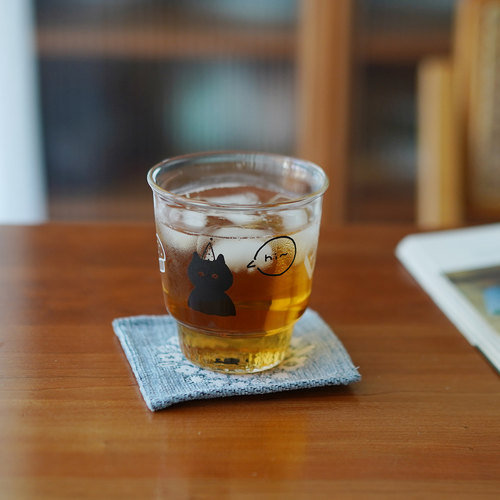 原创插画风设计师款玻璃杯