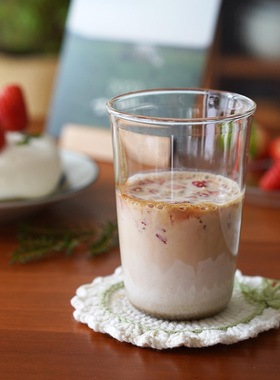 然而家 ins咖啡店同款高硼硅耐热玻璃杯子摩卡咖啡冷饮杯简约水杯