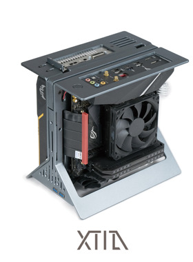 【XPROTO-Mini】  XTIA ITX开放式1U核显全铝竖垂直便携提手机箱