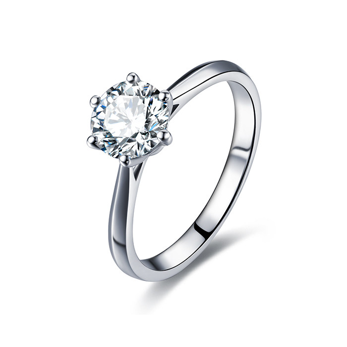 喜钻 六爪18K金钻戒女经典单钻显钻克拉效果幸运结婚钻石女戒真钻,珠宝/钻石/翡翠,手饰,淘宝优惠券,粉丝福利购,淘宝优惠卷