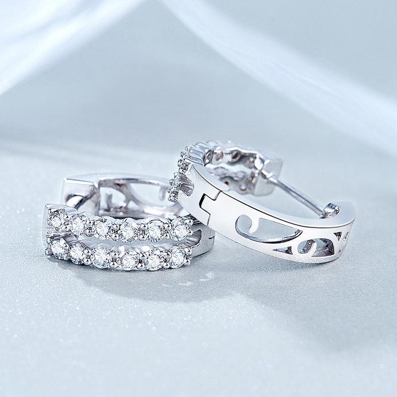 喜鉆18k金鉆石耳環耳飾天然真鉆