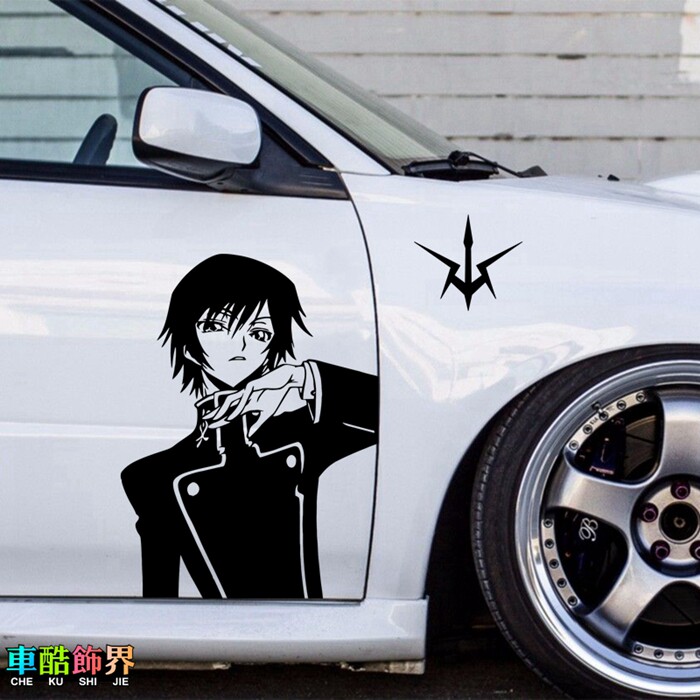 卡通动漫反叛的鲁鲁修黑暗骑士团标志汽车身门电脑主机箱电动贴纸