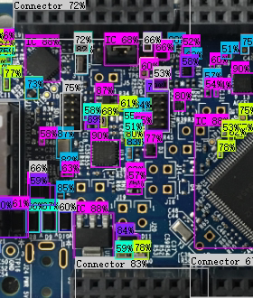 PCB印制电路板元器件检测分类数据集YOLO格式原始标注700张