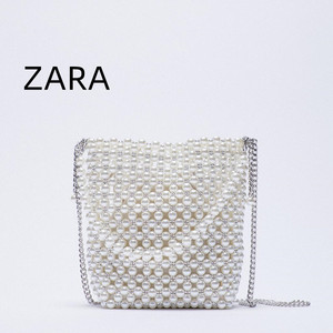 ZARA HOME女包珍珠包2023新款单肩斜挎珍珠包小众款手拎逛街包包